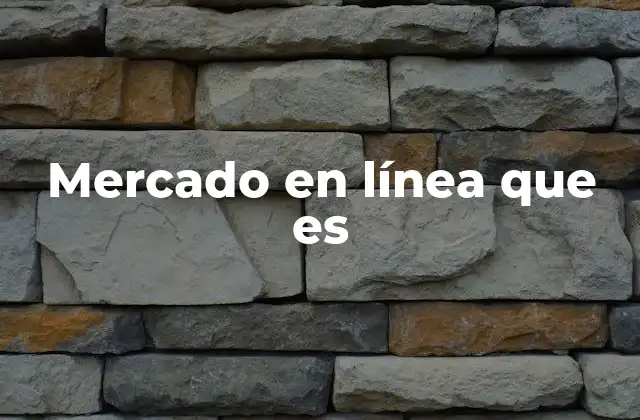 Mercado en Línea que es