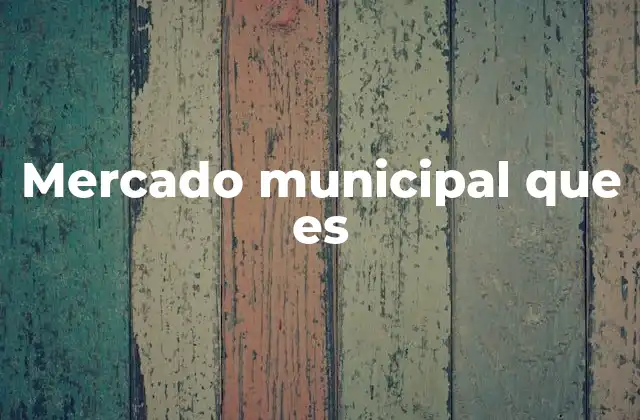 Mercado Municipal que es