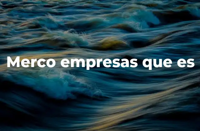 Merco Empresas que es