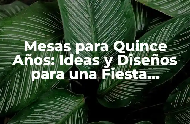 Mesas para Quince Años: Ideas y Diseños para una Fiesta Inolvidable