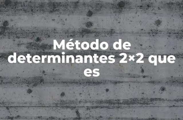 Método de Determinantes 2x2 que es 2 Aplicaciones del método de determinantes 2x2 en la vida real