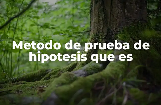 Cómo se aplica el método de prueba de hipótesis