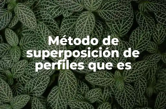 Método de Superposición de Perfiles que es