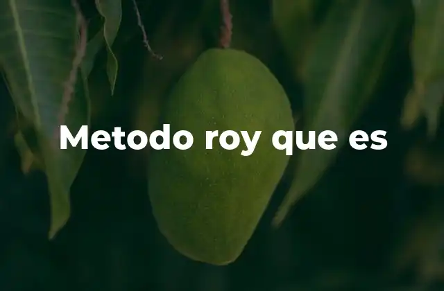 Metodo Roy que es 2 La base filosófica del método Roy