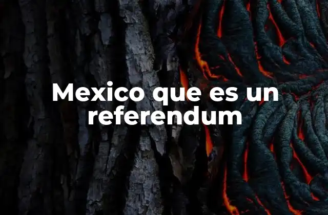 Mexico que es un Referendum
