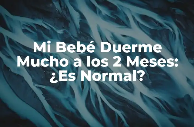 Mi Bebé Duerme Mucho a los 2 Meses: ¿es Normal?