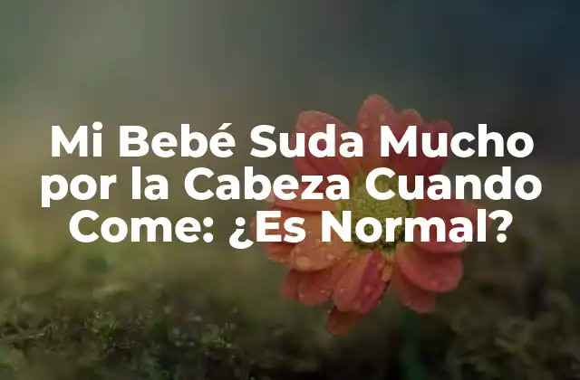 Mi Bebé Suda Mucho por la Cabeza Cuando Come: ¿es Normal?