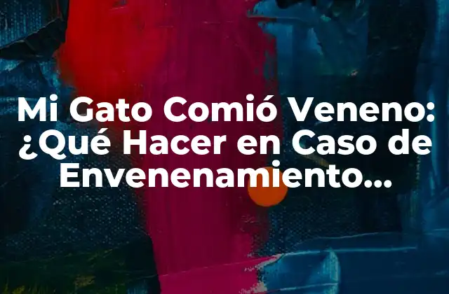 Mi Gato Comió Veneno: ¿qué Hacer en Caso de Envenenamiento Feline?