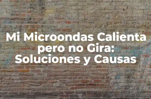 Mi Microondas Calienta pero No Gira: Soluciones y Causas