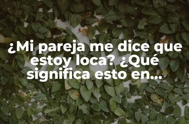 ¿mi Pareja Me Dice que Estoy Loca? ¿qué Significa Esto en Realidad?