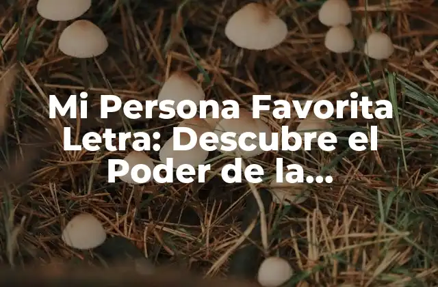 ¿Qué es Mi Persona Favorita Letra?