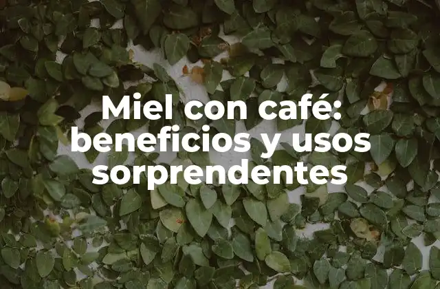 ¿Cuáles son los beneficios de la miel con café para la salud?