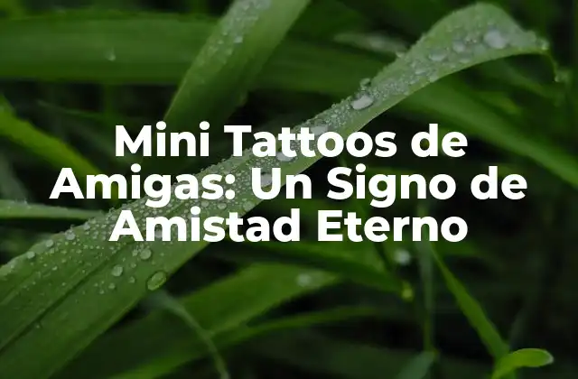 Mini Tattoos de Amigas: un Signo de Amistad Eterno