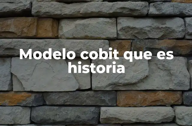 Modelo Cobit que es Historia