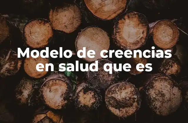 Modelo de Creencias en Salud que es
