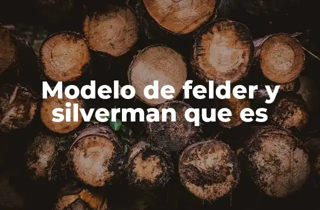 Modelo de Felder y Silverman que es 2 Entendiendo las dimensiones del modelo Felder y Silverman