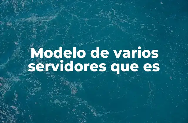 Modelo de Varios Servidores que es