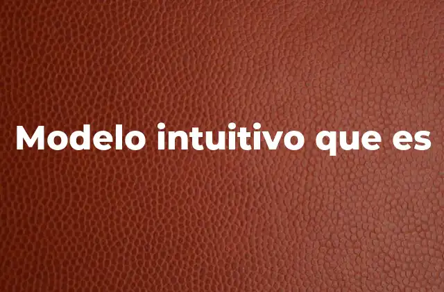 Modelo Intuitivo que es