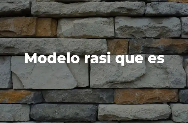 Modelo Rasi que es