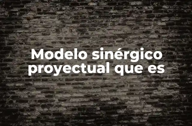 Modelo Sinérgico Proyectual que es