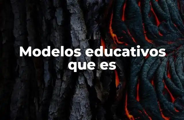 Modelos Educativos que es