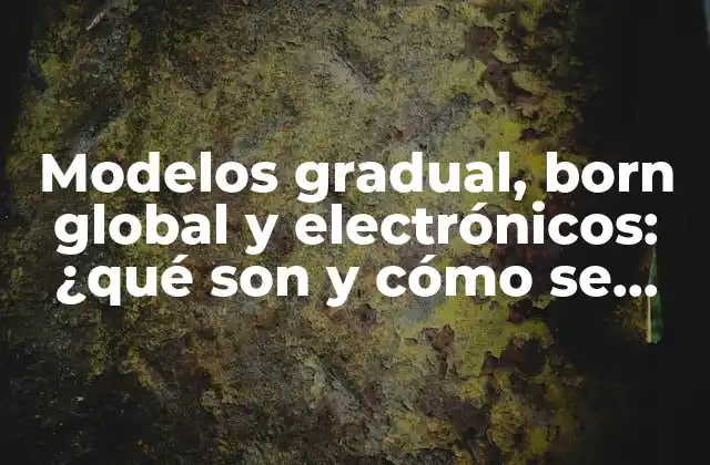 Modelos Gradual, Born Global y Electrónicos: ¿qué Son y Cómo Se Diferencian?