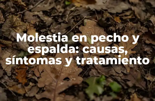 Molestia en Pecho y Espalda: Causas, Síntomas y Tratamiento