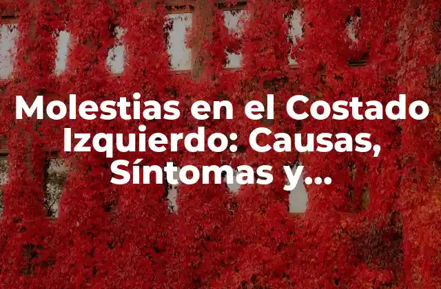 Molestias en el Costado Izquierdo: Causas, Síntomas y Tratamiento