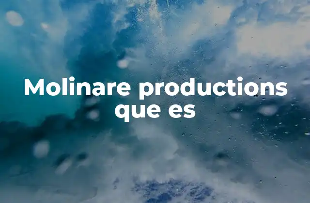 Molinare Productions que es