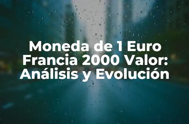 Historia de la Moneda de 1 Euro Francia 2000 Valor