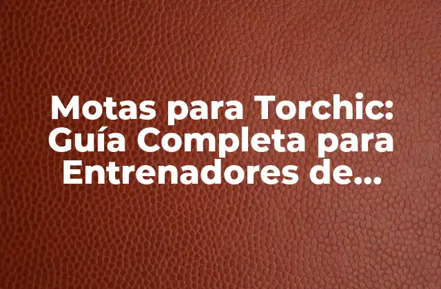 Motas para Torchic: Guía Completa para Entrenadores de Pokémon 2 ¿Qué son las motas para Torchic?