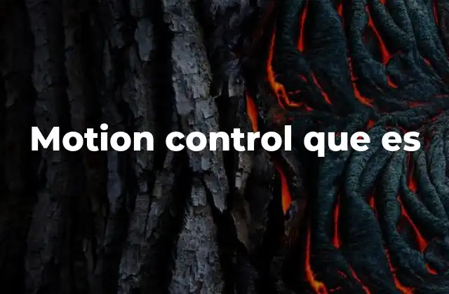 Motion Control que es