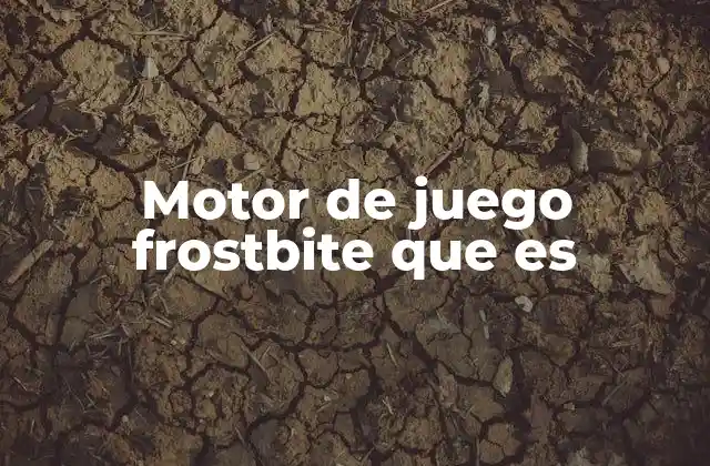 Motor de Juego Frostbite que es