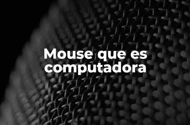 El rol del mouse en la interacción con la computadora