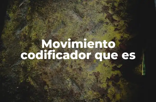Movimiento Codificador que es