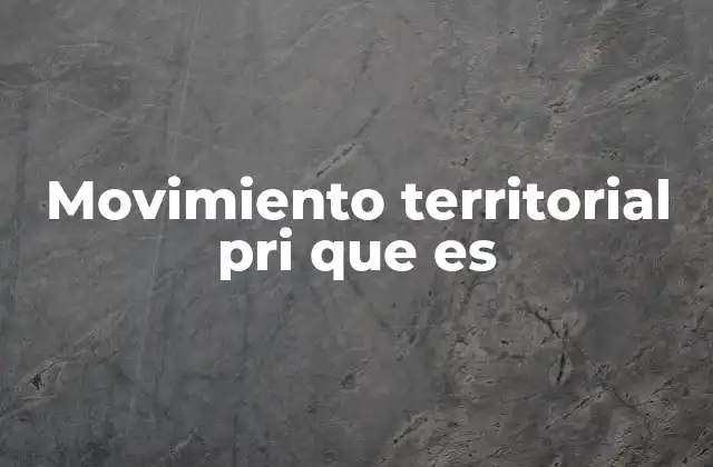 Movimiento Territorial Pri que es