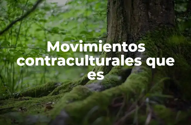 Las raíces sociales y culturales de los movimientos contraculturales