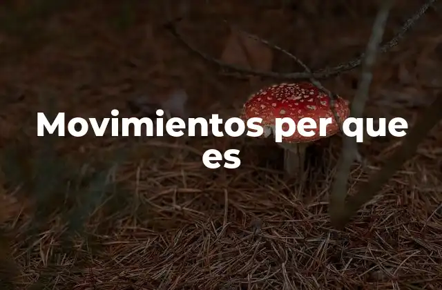 Movimientos Per que es