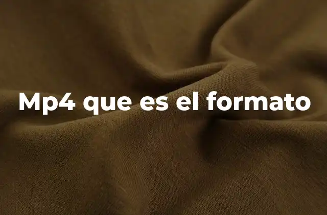 Mp4 que es el Formato