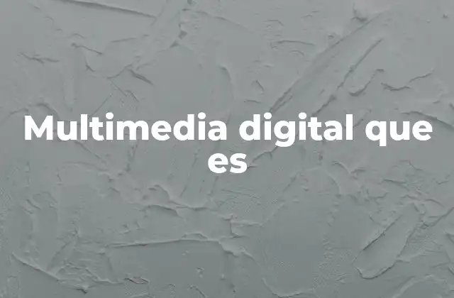 Multimedia Digital que es