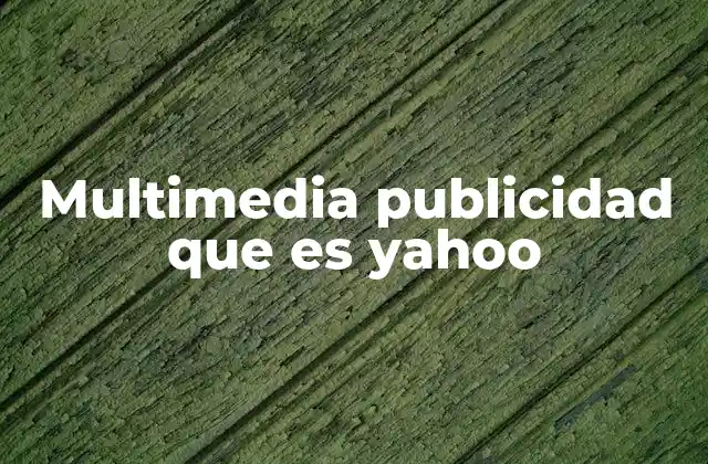 Multimedia Publicidad que es Yahoo