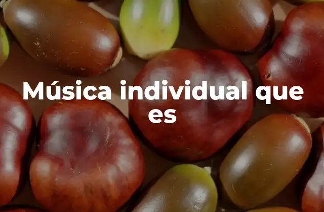 Música Individual que es