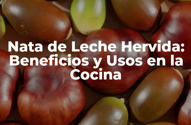 ¿Qué es la Nata de Leche Hervida?