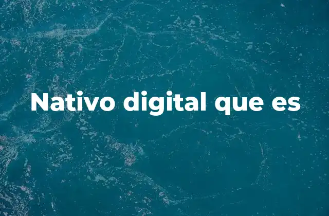 Nativo Digital que es
