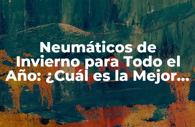 Neumáticos de Invierno para Todo el Año: ¿cuál es la Mejor Opción?