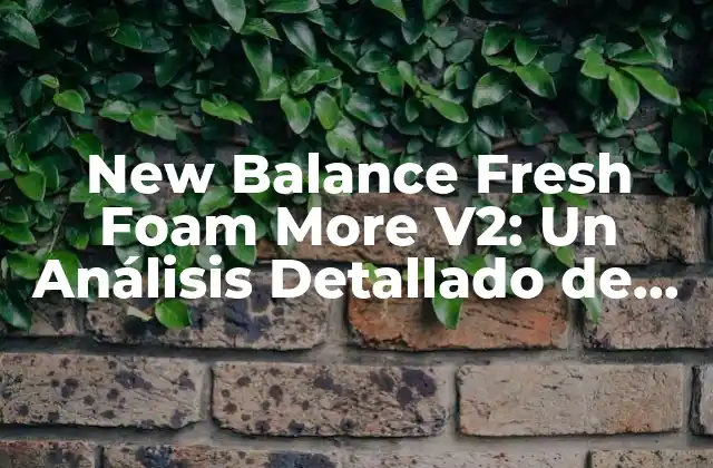 New Balance Fresh Foam More V2: un Análisis Detallado de las Zapatillas de Running Más Completas