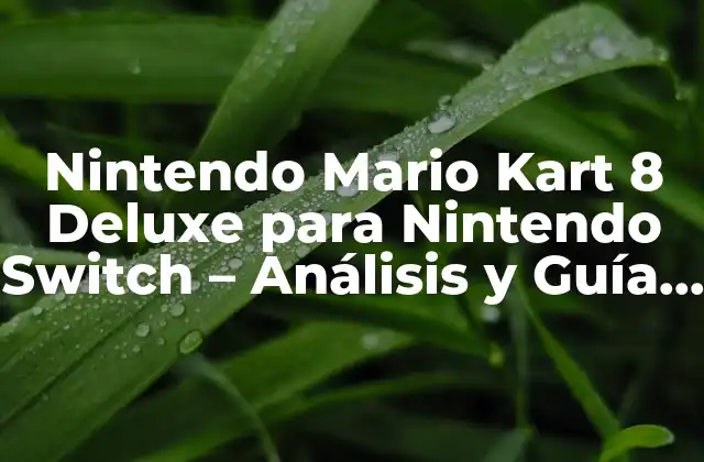 Nintendo Mario Kart 8 Deluxe para Nintendo Switch – Análisis y Guía Completa