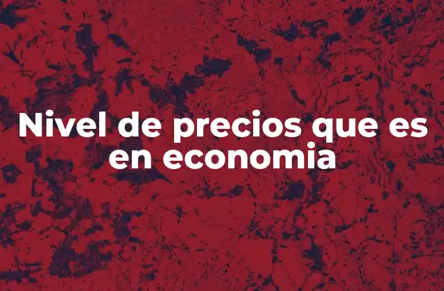 Nivel de Precios que es en Economia