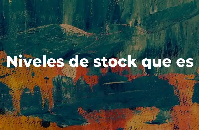 Niveles de Stock que es