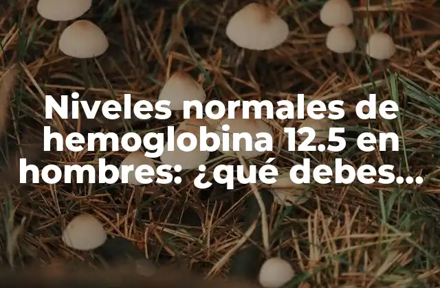 Niveles Normales de Hemoglobina 12.5 en Hombres: ¿qué Debes Saber?